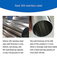 52" Pool Ladder, 304 Stainless Steel, for Above Ground Pools, Staged Backyard Pools, 500 Lbs Weight Capacity