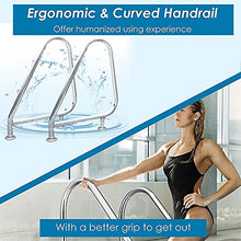 MSHOSAC Pool Handrail,304 Stainless Steel Staircase & Pool Handrail, Easy Mount Grab Rail with Complete Accessories, Durable Safety Railing for Swimming Pools & Steps