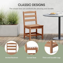 WestinTrends Ashore 7-Piece HDPE Outdoor Rectangular Patio Dining Table Set with Side Chairs, Teak