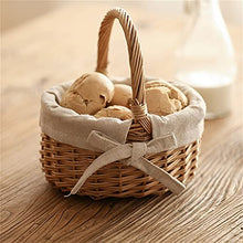Storage Basket,Picnic Creative Wicker Bamboo Baskets Picking Rattan Shopping Hand Woven Hamper for Camping and Outdoor Party