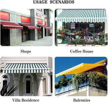 WZUOPG Manual Retractable Awning Door Window Awning Shelter Outdoor Canopy Home Deck Canopy with Manual Crank Handle（Frame Included ）