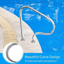 Pool Handrail Swimming Pool Handrails, Inground Pool Pool Railing,Pool Hand Rail, 304 Stainless Steel Pool Railing Handrails Easy to Install,Size:(31