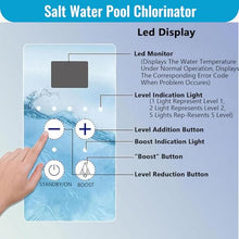 Ofyphth Salt Chlorinator, Swimming Pool Chlorinator, Chlorine Generator, Adjustable Output (Ec Pro 8), Water Treatment for Swimming Pools. EC20
