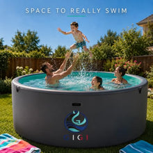 GIGI FRANCE Drop Stitch Inflatable Pool 13 ft x 59 in Deep, Rigid Hard Wall Above Ground Swimming Pool for Adults and Family, Sand Filter Pump and Electric Air Pump Included