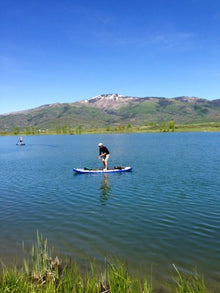 Creek Osprey SUP Inflatable Fishing Stand Up Paddle Board Blue/Grey