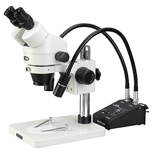 AmScope Professional Binocular Stereo Zoom Microscope WH10x 7X-45X 6W LED