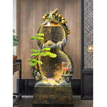 QuantumX3 Water Fountain Outdoor Chinese Rockery Gourd Water Circulation Decoration, Living Room Office Courtyard Fountain Decoration Outdoor Fountain(S)