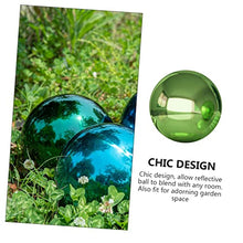 LUOESVTEN Garden Gazing Ball,Ornament Hollow Ball Mirror Finish Garden Ball,Gazing Balls, Garden Reflective Ball Stainless Steel Metal Grape Ball(Green,580mm)