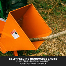 Titan Attachments 3 Point Wood Chipper, PTO Driven for Tractors up to 40HP, 25" Rotor Chips up to 4" Diameter Timber, Self-Feeding Chute, Adjustable Discharge, Shredder Mulcher with Reversible Blades