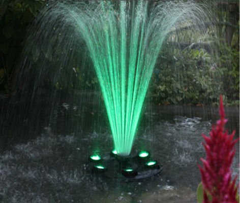 Wiedamark Ocean Mist 360 RGB LED Floating Fountain Pump & Light Ring with 66' Cords RGBW