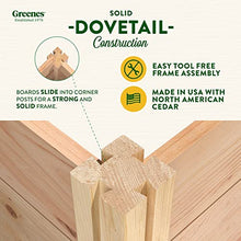 Greenes Fence Premium Cedar Raised Garden Bed with CritterGuard Fence System 8' x 8' x 16.5" Brown