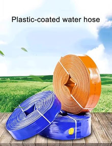 WXQAMZDM Heavy Duty Reinforced PVC Lay Flat Discharge and Backwash Hose for Swimming Pool Water Transfer Pump (Red 65mm/2.5in)