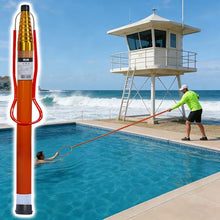 CHZDPP Adjustable Length Rescue Pole for Pool, 4.5m/5.5m/6.5m/10m Long Telescoping Pole for Salvage Drowning Swimmers, High Visibility Aquatic Rescue Equipment(10m/32.8ft)
