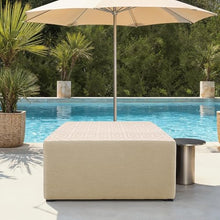 FDP 36" Square Oversized Outdoor Ottoman Featuring Sunbrella Two-Tone - Weather-Resistant, Fade-Resistant, Fully Assembled Patio Furniture for Backyard or Poolside Seating, 18" H - Flax/Sand