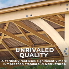 Yardistry 10' x 12' Meridian Cedar Wood Gazebo Pavilion Brown