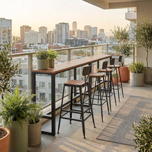 Outdoor Bar Table Weather Resistant Extra Long Patio Bar 47.2"-102.4"