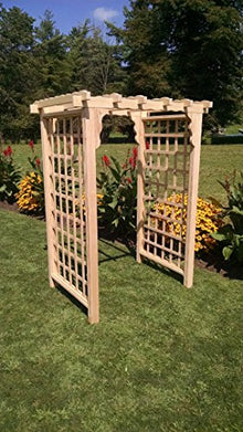 Backyard Crafts Amish-Made Lexington Style Pine Arbor 5' Wide Unfinished