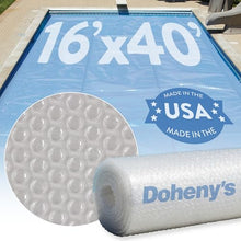 Doheny's Clear-Tek Micro Bubble Solar Pool Cover for In-Ground Swimming Pools | Increase Solar Energy Absorption, Retain Heat, Reduce Evaporation, Reduce Heat Loss & Save, 16x40 ft Clear 3200