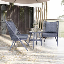 Furniture of America Chauncy Aluminum 3-Piece Outdoor Bistro Set in Gray