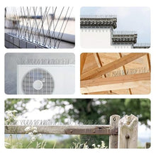 YINUK Bird Spikes, 0.5-10M 304 Stainless Steel Bird Spikes, Bird Repellent Spikes, Arrow Pigeon Spike Fence Kits for Deterring Birds, Crows and Cats(10M-20pcs)