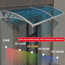 Outdoor Modular Door Canopy Awning 100x380cm (39x150in): UV & Rain Protection, Durable Aluminum Bracket, Brown, for Patios, Terraces, Entryways & Walkways