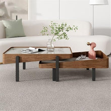 DINBOZ26X Living Room Table Modern Minimalist Adjustable Square Coffee Table Set Space-Saving Design for Small Living Rooms Outdoor Side Table
