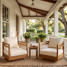 WDYLWFHW 360 Outdoor Swivel Chair Set of 2, Patio Chair with 7" Cushion