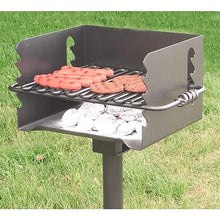 Pilot Rock Charcoal Grill - Park Style with Swivel - 3-Pack - Painted