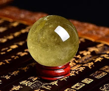 FOTCFATEV Crystal Ball, Citrine, Citrine, Round Ball, Figurine, feng Shui Goods, Purification, Luck, Financial Luck, Increase, Business Prosperity,75~80mm