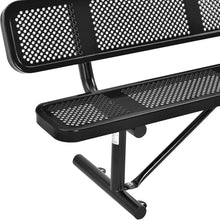 Global Industrial 6'L Heavy Duty Outdoor Steel Picnic Bench with Backrest