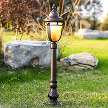 ZEELYDE Post Lights Outdoor,Simple Outdoor Lamp Waterproof Connected Garden Lamp Home District Decorative Landscape Lamp Die-cast Aluminum Glass Lampshade Floor Lamp Night Lighting