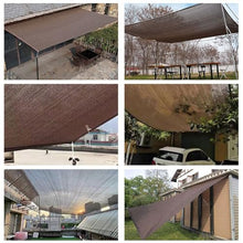 GJZDPMY 12x30m Brown Shade Cloth with Grommets, 85% UV Protection HDPE Shade Netting, Ideal for Garden and Balcony Wind Protection, Outdoor Canopy Cover