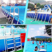 Swimming Pool Ladder, 304 Stainless Steel Ladder for Above Ground Pool, 33/43/52 Inch, Heavy Duty, Non-Slip Ladder,Max Load Capacity 500 Lb Ladders,4+4Combination