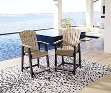 Signature Design by Ashley Outdoor Fairen Trail HDPE Patio Barstool, 2 Count Brown