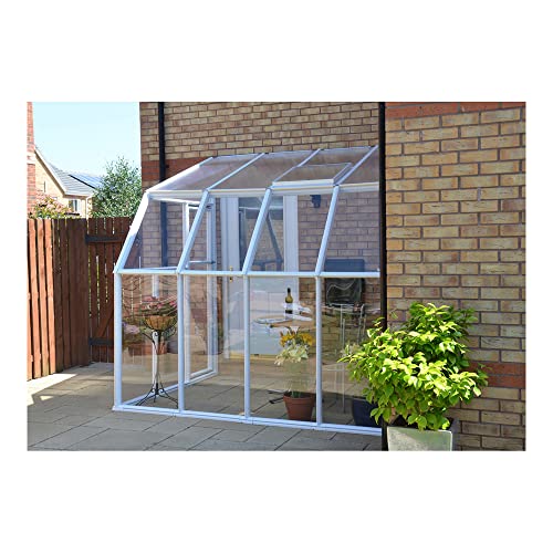 Palram Canopia Rion Sun Room 6x8 Ft. Lean-to Greenhouse DIY Kit White