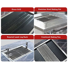 cfycfy987 Grilling Table Smokeless Barbecue Table Outdoor Yard Charcoal Gas Stainless Steel Self-Help Rack Domestic Roast Leg Outdoor(120 * 80cm (Baking pan 40x60))