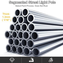 LXLZYXSF Metal Solar Street Light Pole Outdoor Streetlight Stand, Security Camera Post Galvanized Steel Pipe for Basketball Courts Parking Lot Yard Driveways(16ft Height)