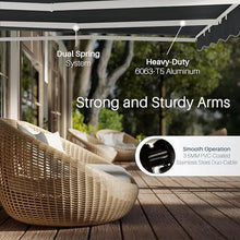 ALEKO Electric Patio Awning Caribbean White Frame 16x10 Black
