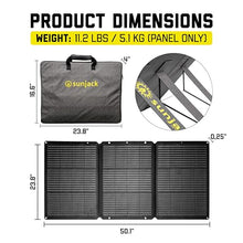 SunJack 120W Foldable Portable Solar Panel Charger