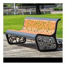 LUYOUBOZHU Patio Benches Stainless Steel Outdoor Chair - Park Bench with Backrest, Durable Garden Seat(180cm)