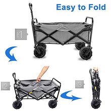 Garden Cart Folding Wagon Foldable Heavy Duty Outdoor Trolley Utility Transport Cart 90kg