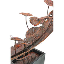 Water Fountain - Nearly 6 Foot Long Grande Asian Botanical Garden Decor Metal Fountain - Outdoor Water Feature