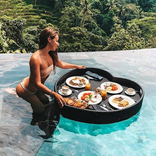 ERoomQ Swimming Pool Floating Tray Floating Tray, Floating Tray for Pool, Floating Serving Trays, Swimming Pool Floats for Adults for Sandbars, Spas, Bath, and Parties (Leaf Shape 80 * 60 * 15Cm)