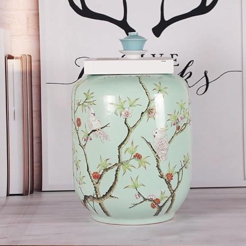 JOYNOW Ceramic Garden Stool Decorative Garden Stools Ceramic Stool American Country Rustic Style Bedroom Living Room Study Decorative Vanity Stool Shoe Changing Stool Garden Stool Ceramic