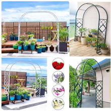 GFSGHZZ Black Metal Garden Trellis 220Cm Sturdy Rose Climbing Trellis for Climbing Plants Outdoor Trellis Pergola for Pathways/Entrances Strong Tubular Support,Green-L300Xh220Xw40M