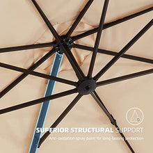 wikiwiki 11 FT Cantilever Patio Umbrella Tan