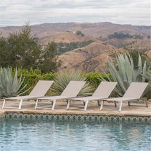 Noble House Myers Outdoor Aluminum Chaise Lounge Set of 4 Gray