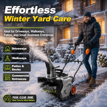 Cordless Snow Blower with 2 Batteries Electric Thrower
