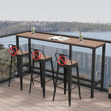 Bar Table, Wood Plastic Composite Pub High Top Cocktail Tables, Breakfast Desk for Kitchen, Small Space, Coffee Shop （Not Include Stools）