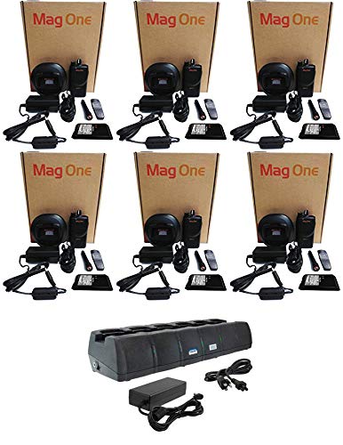 SR-Moto BPR40 VHF 150-174MHz 16 Channel 5 Watt Portable Radio with Multi Unit Charger 6 Pack